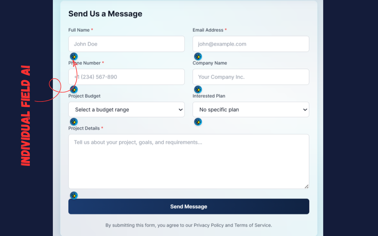 Individual Field AI feature
